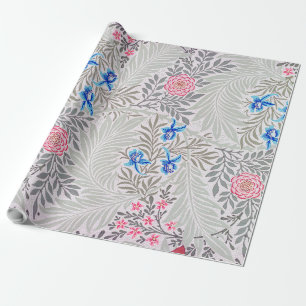 Papier Cadeau Rose et Larkspur, William Morris