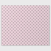 Papier cadeau rose et noir à ruban (Plat)