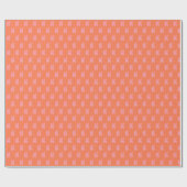 Papier Cadeau Rose et orange Monogramme Initiale Simple Cute (Plat)
