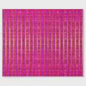 Papier Cadeau rose et orange, rayures et plaid (Plat)