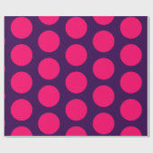 Papier Cadeau rose et rose chaud pois anniversaire (Plat)