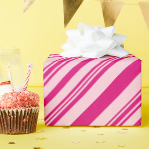 Papier Cadeau Rose et rose vif rose romantique Saint-Valentin