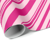 Papier Cadeau Rose et rose vif rose romantique Saint-Valentin (Coin rond)