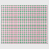 Papier Cadeau Rose et vert écossais Prépa (Plat)