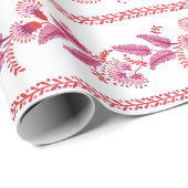 Papier Cadeau Rose Fernlines (Coin rond)