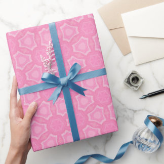 Papier Cadeau rose, fille bébé, baby shower, os de la ceinture,