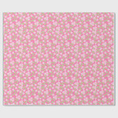 Papier Cadeau Rose Floral Shabby Chic (Plat)