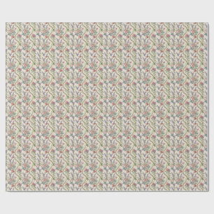 Papier Cadeau Rose Française Classique et Motif Floral de Lavand