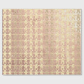 Papier Cadeau Rose Gold Blush Noël Ginger Pain Guy Pink (Plat)