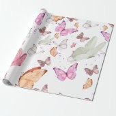Papier Cadeau rose gold butterfly (Déroulé)