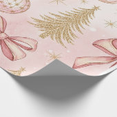 Papier Cadeau Rose Gold Christmas Wrapping Paper (Coin)