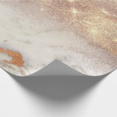 Papier Cadeau Rose Gold Copper Gris Abstrait Marbre Parties scin (Coin)