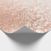 Papier Cadeau Rose Gold Damask (Coin)