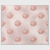 Papier Cadeau Rose Gold et Confetti Blush (Plat)