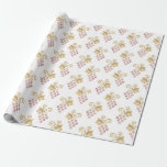 Papier Cadeau Rose Gold et Gold Vin français thème<br><div class="desc">Paris Vignoble vintage motif papier d'emballage..</div>