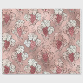 Papier Cadeau Rose Gold et Rose Poudré thème Vin Français (Plat)