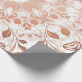 Papier Cadeau Rose Gold Floral Mandala (Coin)