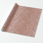 Papier Cadeau Rose-Gold Floral pattern (Déroulé)