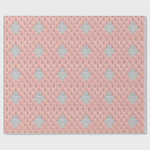 Papier Cadeau Rose Gold Luxueux Monogramme Brodé (Plat)
