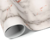 Papier Cadeau Rose Gold Marble Texture 2 (Coin rond)