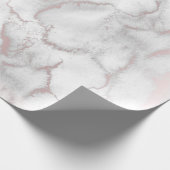 Papier Cadeau Rose Gold Marbre Rose Moderne Chic Tendance Soirée (Coin)