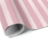 Papier Cadeau Rose Gold Parties scintillant Élégant moderne Modè (Coin rond)