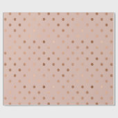 Papier Cadeau Rose Gold Poussiéreux Moderne Fête de Fin d'Année (Plat)