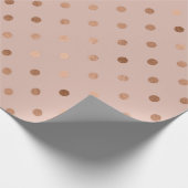 Papier Cadeau Rose Gold Poussiéreux Moderne Fête de Fin d'Année (Coin)