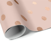 Papier Cadeau Rose Gold Poussiéreux Moderne Fête de Fin d'Année (Coin rond)