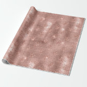 Papier Cadeau Rose Gold Sparkle Parties scintillant Cadeau tenda (Déroulé)