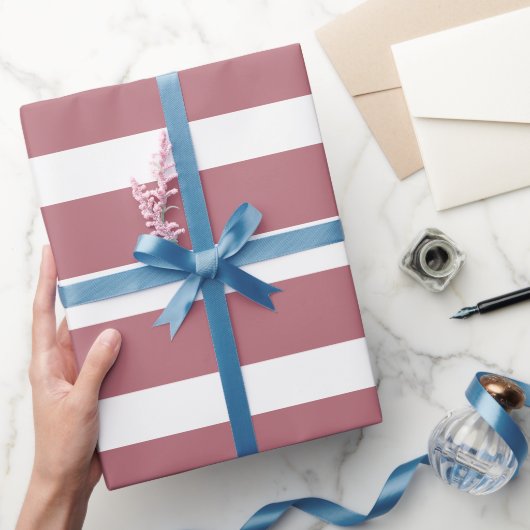 Papier Cadeau Rose Gold White Classic Horizontal (Cadeaux)