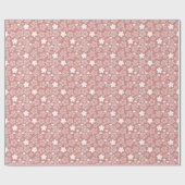 Papier Cadeau Rose Gold & White Star & Snowflake Motif (Plat)