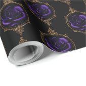 Papier Cadeau Rose Goth Purple (Coin rond)