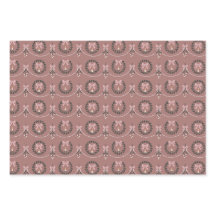 Papier cadeau rose guimauve à motif de gui et de c
