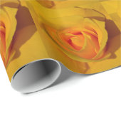 Papier Cadeau Rose jaune (Coin rond)