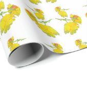 Papier Cadeau Rose jaune. (Coin rond)