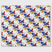 Papier Cadeau Rose jaune de chanson de guerre civile du Texas (Plat)