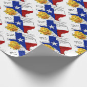 Papier Cadeau Rose jaune de chanson de guerre civile du Texas (Coin)