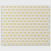 Papier Cadeau Rose jaune gris du Texas (Plat)