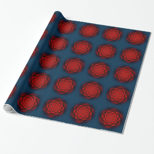 Papier Cadeau Rose Kaleidoscope rouge + votre idée