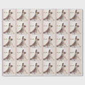 Papier Cadeau Rose Mariée d'hiver Mariée Golden Shiny Heart Part (Plat)