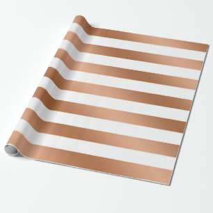 Papier Cadeau Rose moderne Gold Foil Stripes Mariage tendance