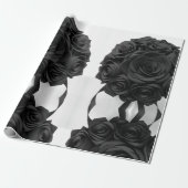 Papier Cadeau Rose noir (Déroulé)