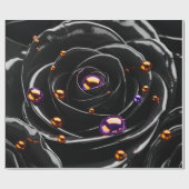 Papier Cadeau rose noir chrome (Plat)
