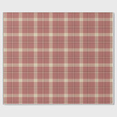 Papier Cadeau Rose, noir et tan plaid (Plat)