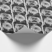 Papier Cadeau Rose noire et blanche (Coin)