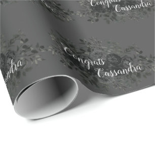 Papier Cadeau Rose noire Fête de remise des diplômes gothique so