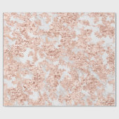 Papier Cadeau Rose or blanc gris Parties scintillant mariée marb (Plat)