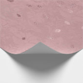 Papier Cadeau Rose Or Blush Métallurgie Pink Feuille Damask (Coin)