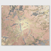 Papier Cadeau Rose or marbre brun brun brun gris Abstrait (Plat)